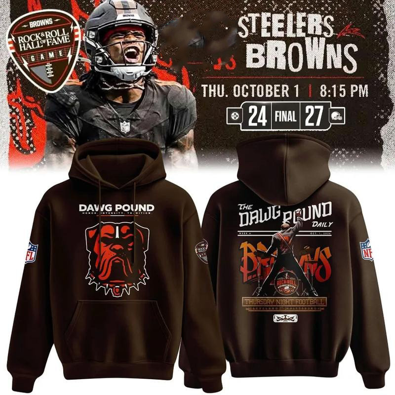 Cleveland Browns Merch Rock And Roll Hall Of Fame Game 2026 Dawg Pound Hoodie Gift For Football Fans 1 - Unicasport Cleveland Browns Merch Rock And Roll Hall Of Fame Game 2026 Dawg Pound Hoodie Gift For Football Fans