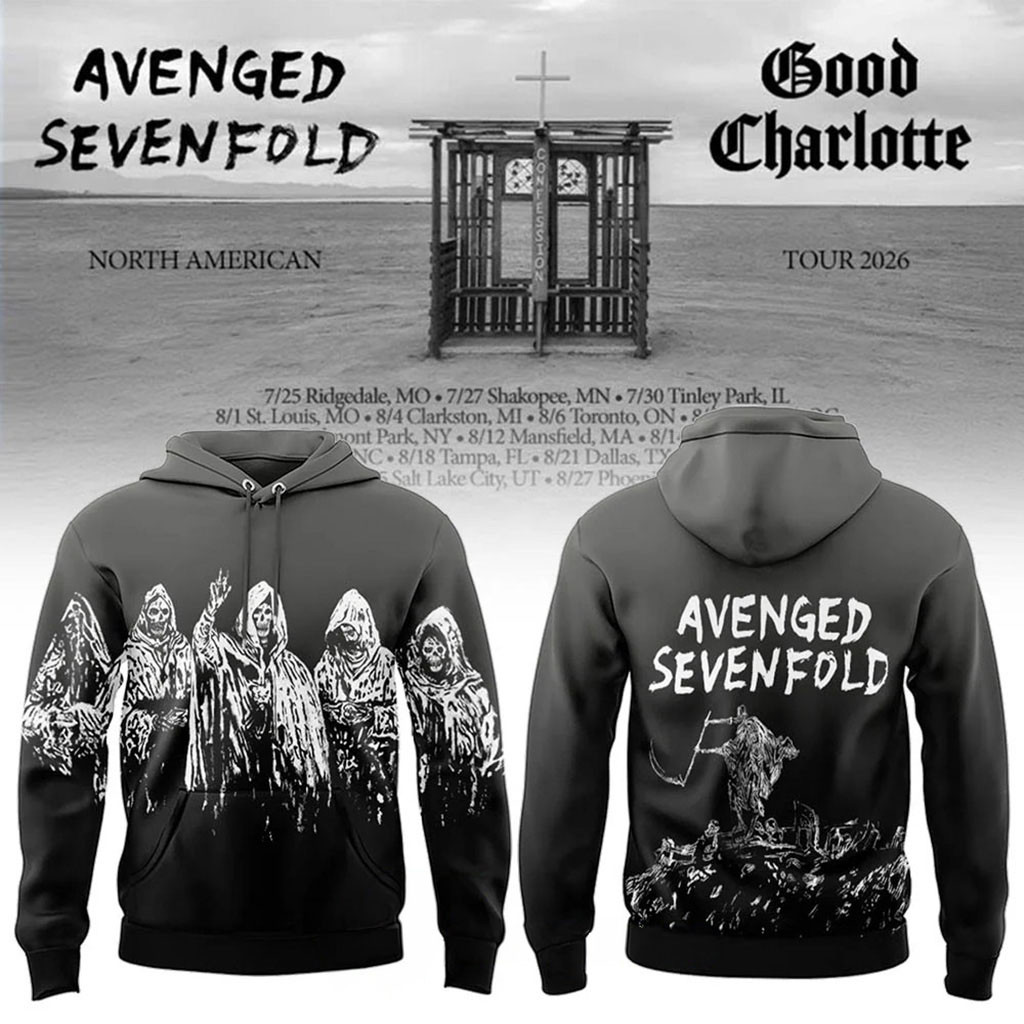Avenged Sevenfold Good Charlotte North America 2026 Tour Hoodie Avenged Sevenfold Merch 1 - Unicasport Avenged Sevenfold Good Charlotte North America 2026 Tour Hoodie Avenged Sevenfold Merch