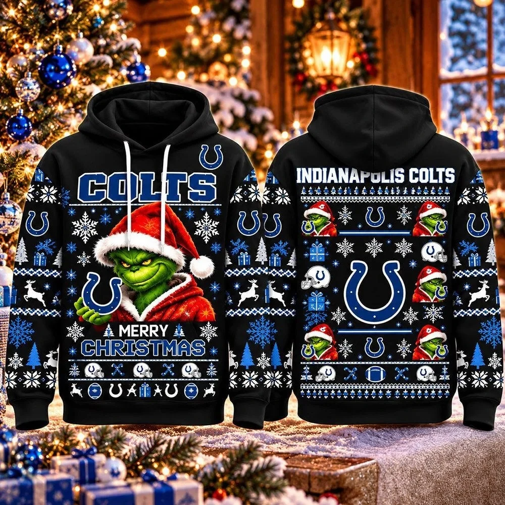 Indianapolis Colts Grinch Merry Christmas Football Hoodie Indianapolis Colts Merch Fan Gear 1 - Unicasport Indianapolis Colts Grinch Merry Christmas Football Hoodie Indianapolis Colts Merch Fan Gear