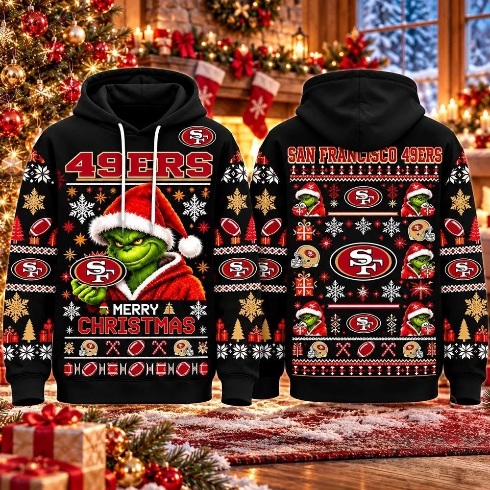 San Francisco 49ers Grinch Merry Christmas Hoodie Xmas Gifts For The Faithful 1 - Unicasport San Francisco 49ers Grinch Merry Christmas Hoodie Xmas Gifts For The Faithful