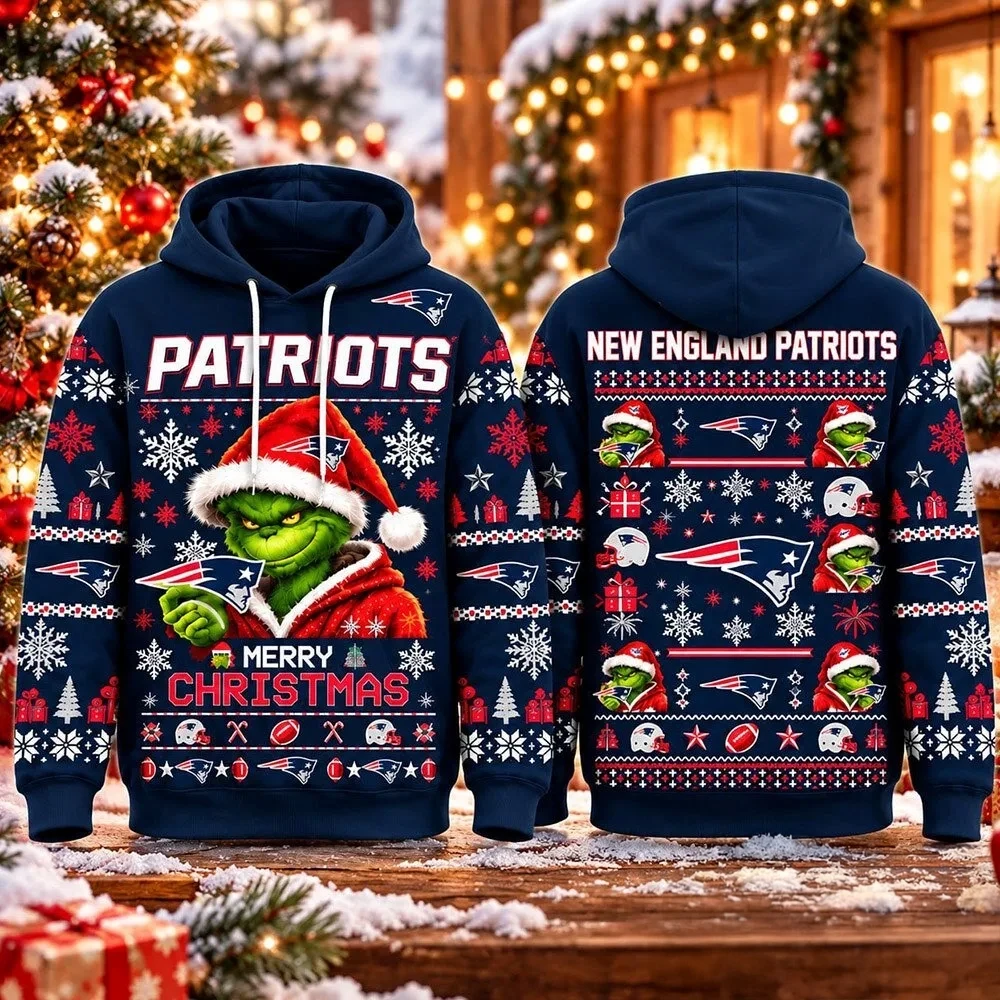 New England Patriots Grinch Merry Christmas Football Hoodie Best Presents For Pat Nations 1 - Unicasport New England Patriots Grinch Merry Christmas Football Hoodie Best Presents For Pat Nations