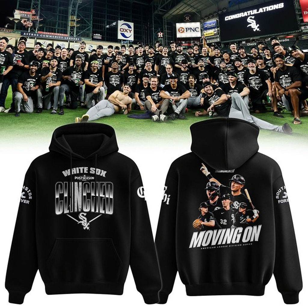 Chicago White Sox Clinched Postseason Hoodie White Sox Merch Best Gifts For Baseball Fans 1 - Unicasport Chicago White Sox Clinched Postseason Hoodie White Sox Merch Best Gifts For Baseball Fans