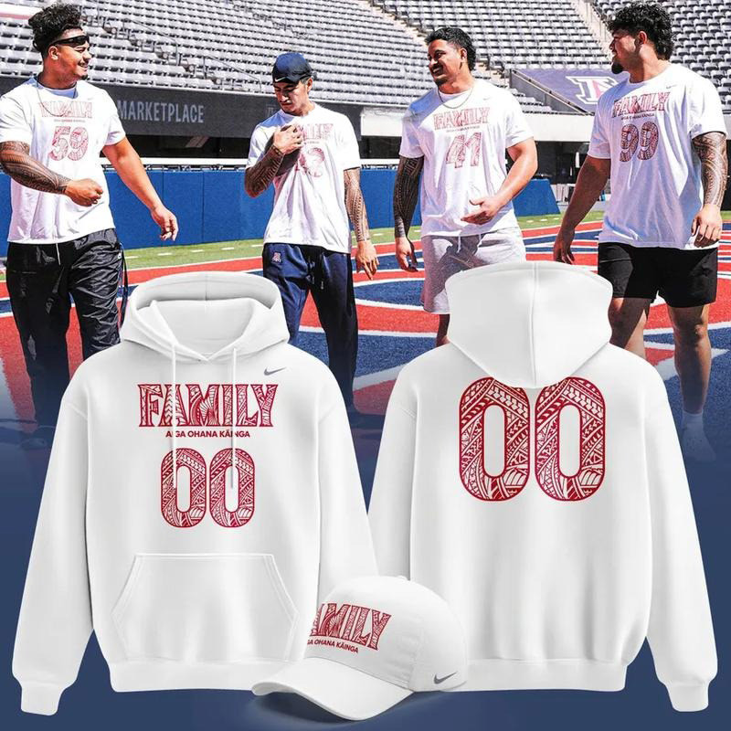 Custom Arizona Wildcats Merch Polynesian Game Family Aiga Ohana Kainga 2026 Hoodie Football Fans Gear