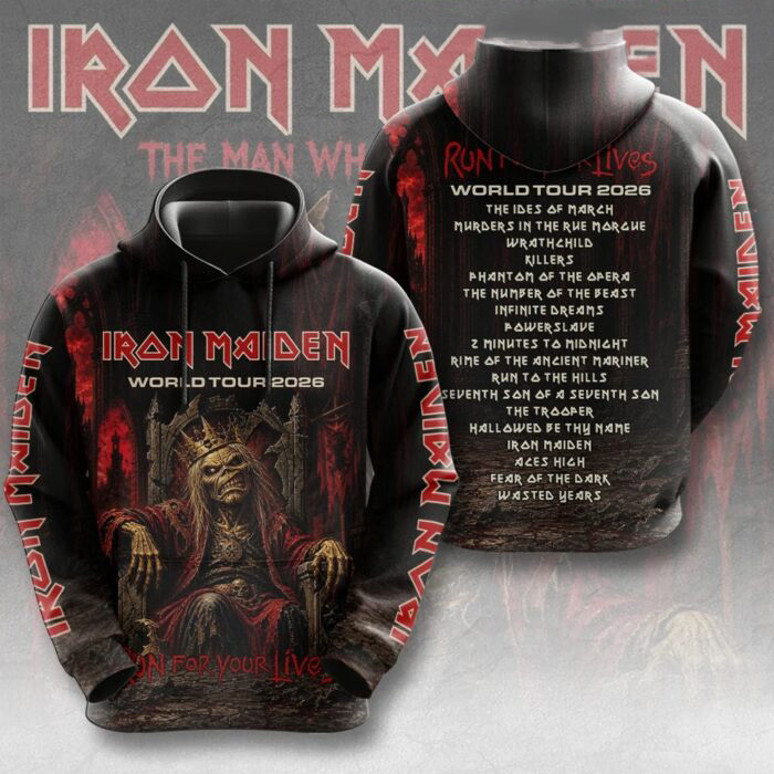 Iron Maiden Merch Run For Your Lives 2026 World Tour Hoodie Gift For Concert Lover 1 - Unicasport Iron Maiden Merch Run For Your Lives 2026 World Tour Hoodie Gift For Concert Lover