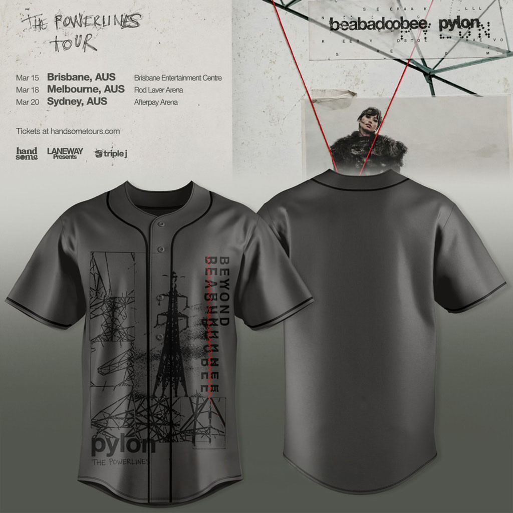 Beabadoobee Powerlines Tour 2026 Gray Baseball Jersey Beabadoobee Merch Gifts For Fans 1 - Unicasport Beabadoobee Powerlines Tour 2026 Gray Baseball Jersey Beabadoobee Merch Gifts For Fans