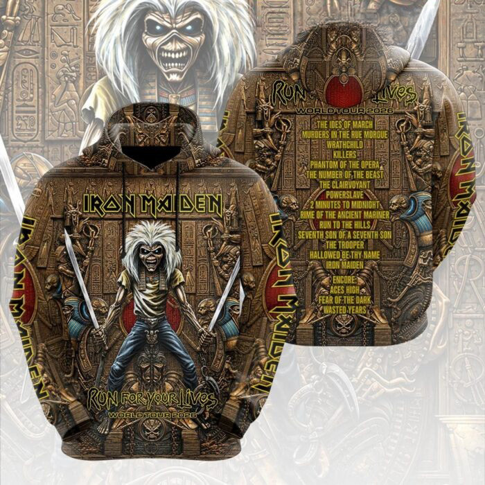 Iron Maiden Merch Run For Your Lives 2026 World Tour Hoodie Heavy Metal Fans Gear 1 - Unicasport Iron Maiden Merch Run For Your Lives 2026 World Tour Hoodie Heavy Metal Fans Gear