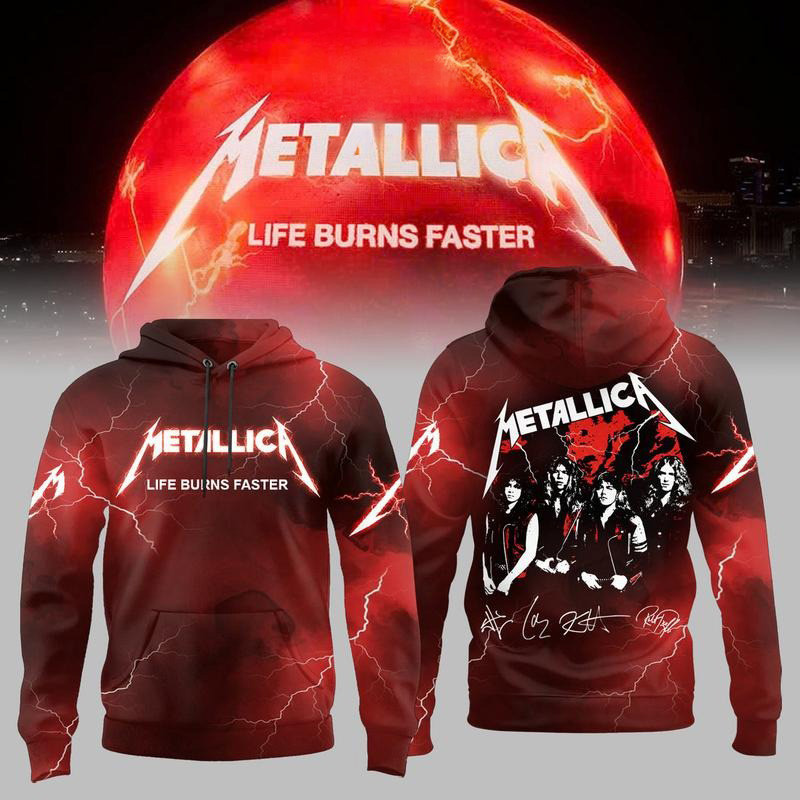 Metallica Merch Life Burns Faster Sphere Las Vegas Concert 2026 Hoodie Gift For Concert Lover 1 - Unicasport Metallica Merch Life Burns Faster Sphere Las Vegas Concert 2026 Hoodie Gift For Concert Lover