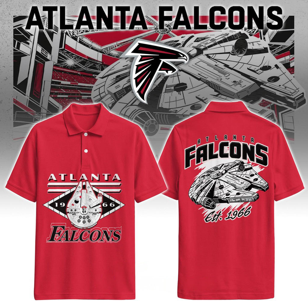 Atlanta Falcons x Disney Special Millennium Falcon Polo Shirt Atlanta Falcons Merch Fan Gifts