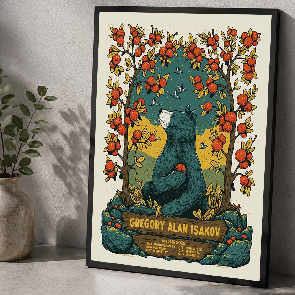 Gregory Alan Isakov Poster October 2026 Shows North America Tour Dates Poster Gregory Alan Isakov Poster Fan Gifts