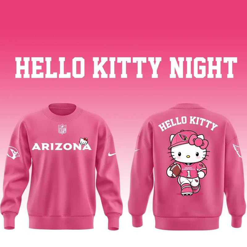 Arizona Cardinals Merch x Hello Kitty 2026 Sweatshirt Gift For Arizona Fans 1 - Unicasport Arizona Cardinals Merch x Hello Kitty 2026 Sweatshirt Gift For Arizona Fans