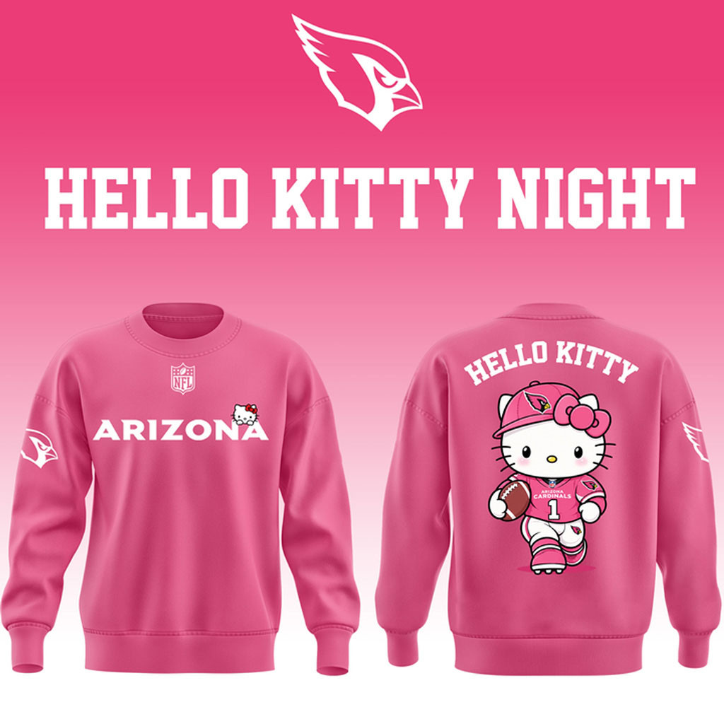 Arizona Cardinals Hello Kitty Night 2026 Sweatshirt Arizona Cardinals Merch Gifts For Football Fan 1 - Unicasport Arizona Cardinals Hello Kitty Night 2026 Sweatshirt Arizona Cardinals Merch Gifts For Football Fan