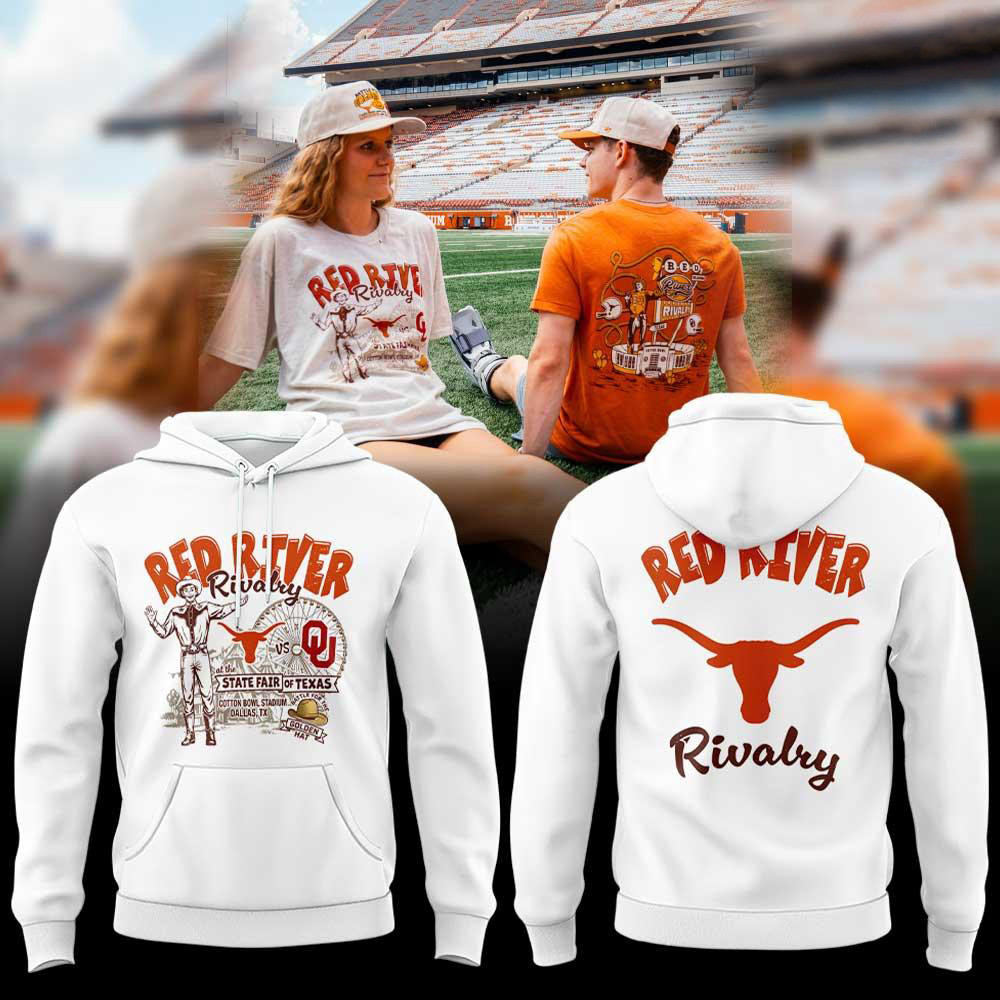 Longhorns Vs Oklahoma Red River Rivalry Hoodie Football Attire Gifts For Sports Lovers