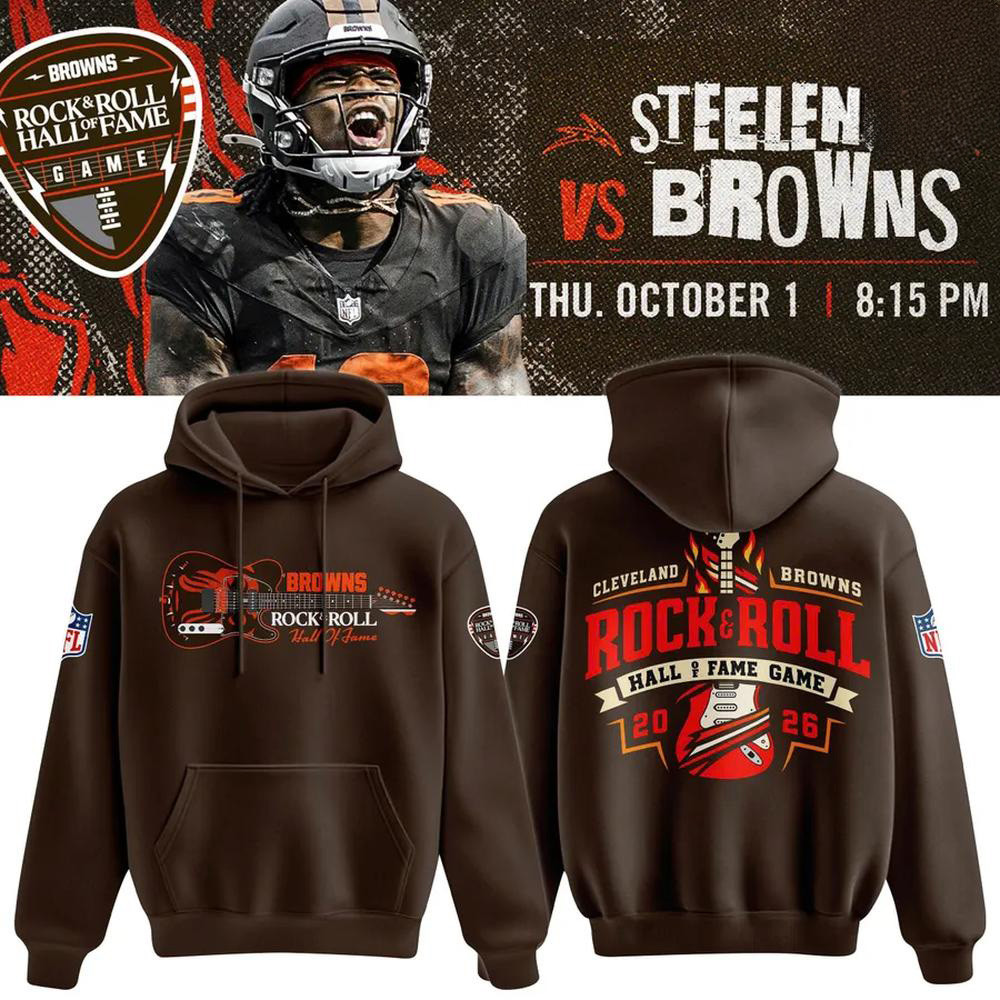 Cleveland Browns Merch Rock And Roll Hall Of Fame Game Hoodie Browns Game Day Outfits