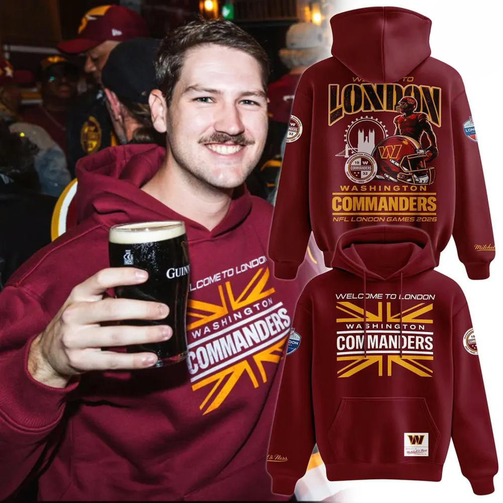 Washington Commanders Merch Football London Games 2026 Hoodie Football Players Gifts