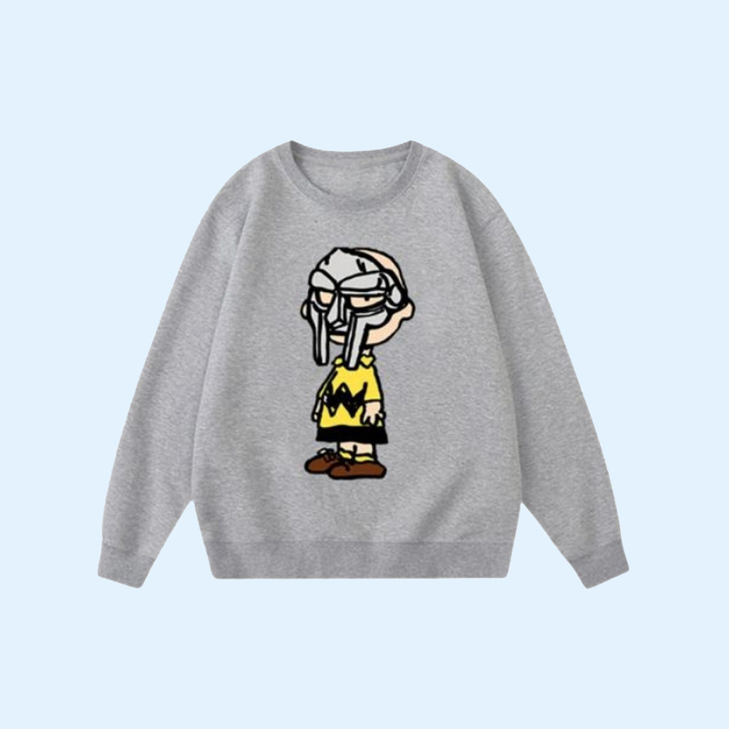 MF Doom Merch 2026 MF Doom X Charlie Brown Sweatshirt Presents For Rap Fans 1 - Unicasport MF Doom Merch 2026 MF Doom X Charlie Brown Sweatshirt Presents For Rap Fans