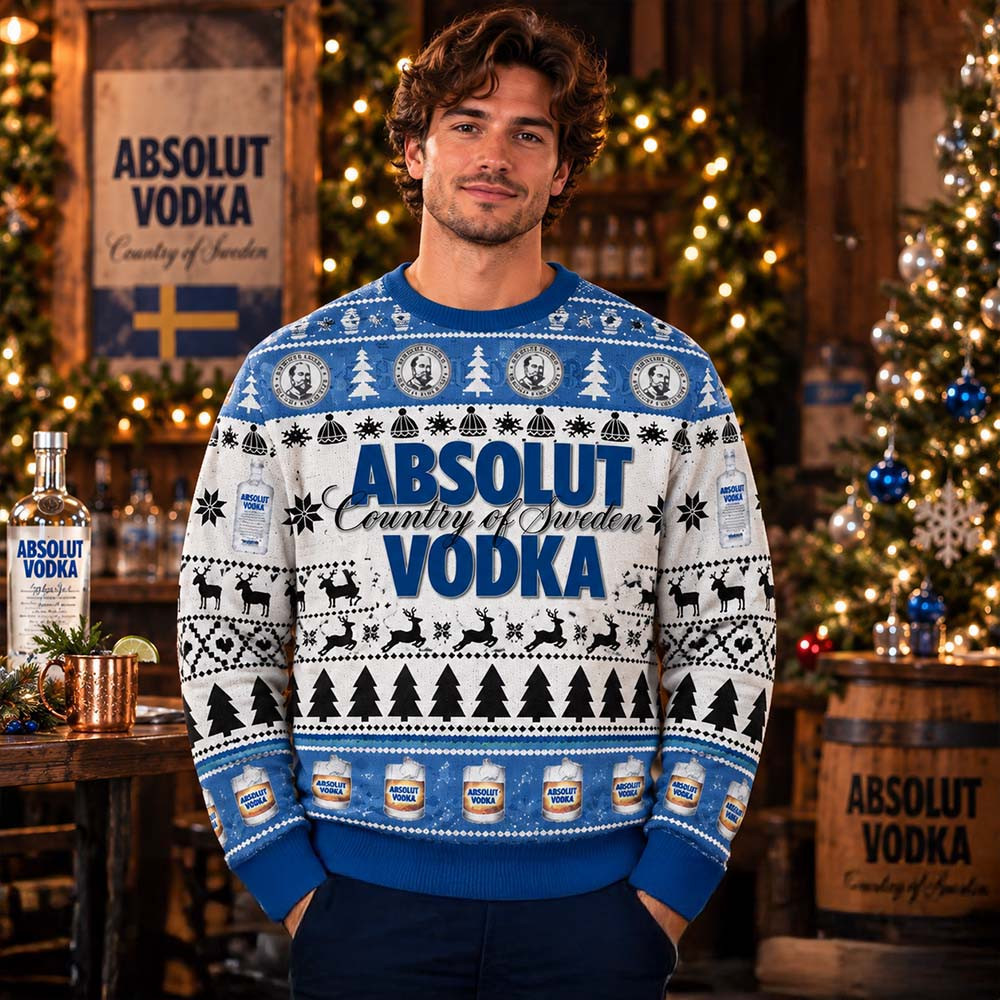 Absolut Vodka Country Of Sweden Holiday Christmas Ugly Sweater Xmas Clothing Gifts For Husband 1 - Unicasport Absolut Vodka Country Of Sweden Holiday Christmas Ugly Sweater Xmas Clothing Gifts For Husband
