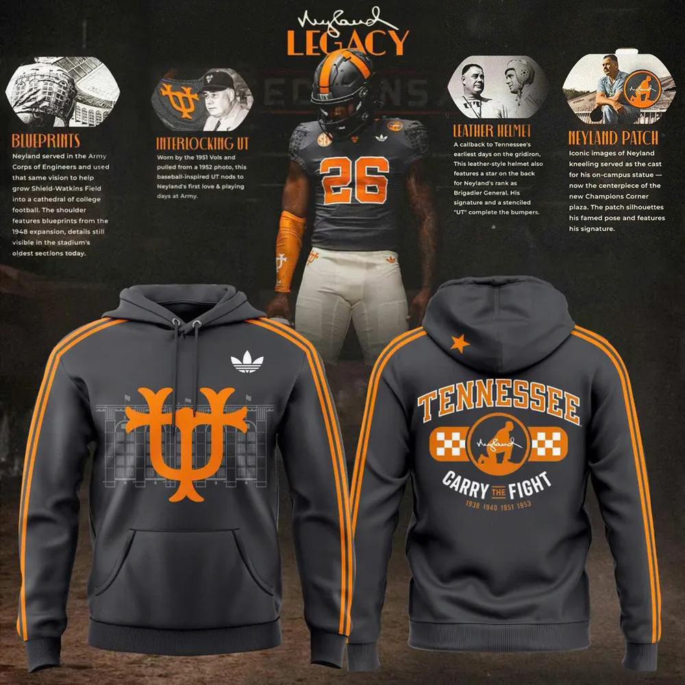 Tennessee Volunteers Merch Neyland Legacy Graphic Hoodie Carry The Fight Hoodie Gifts Ideas 1 - Unicasport Tennessee Volunteers Merch Neyland Legacy Graphic Hoodie Carry The Fight Hoodie Gifts Ideas