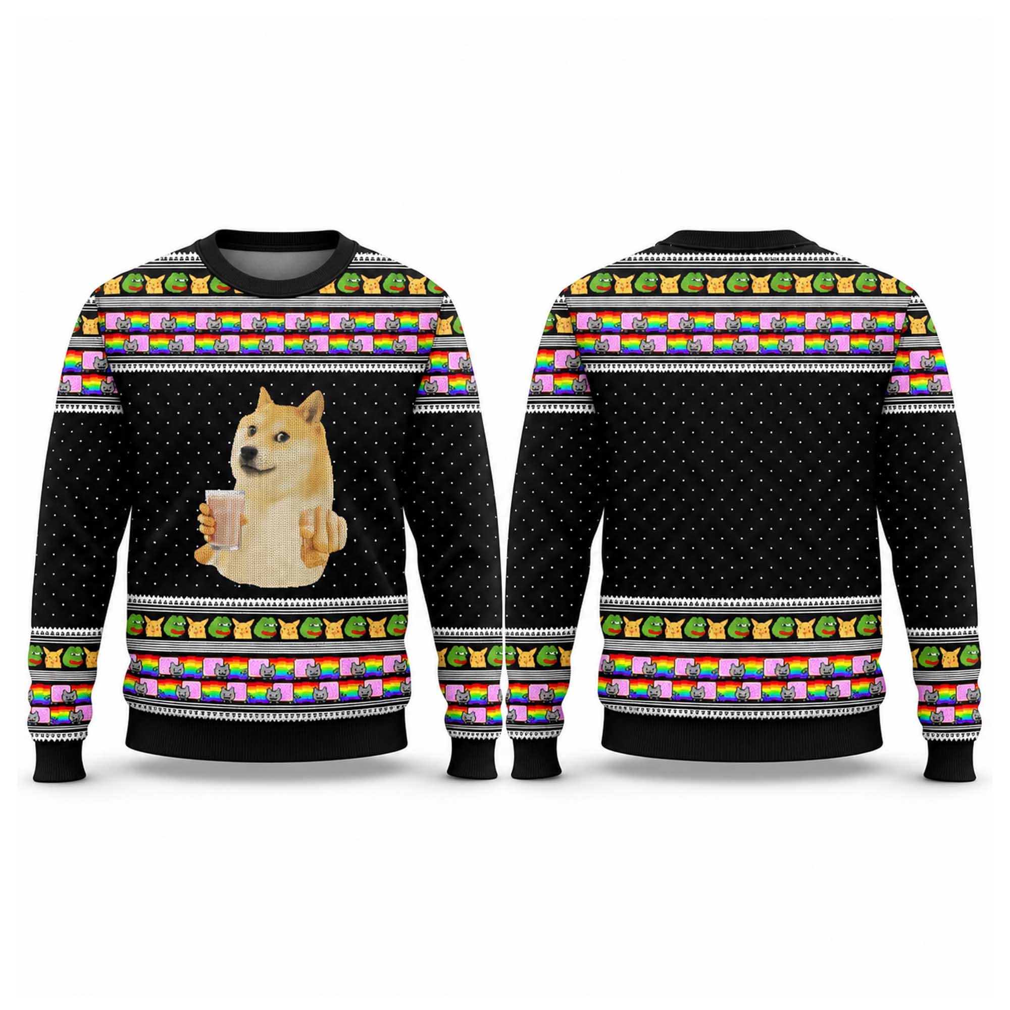 Christmas Choccy Milk Cheems Doge Meme Ugly Sweater Funny Meme Clothing Gifts For BFF 1 - Unicasport Christmas Choccy Milk Cheems Doge Meme Ugly Sweater Funny Meme Clothing Gifts For BFF