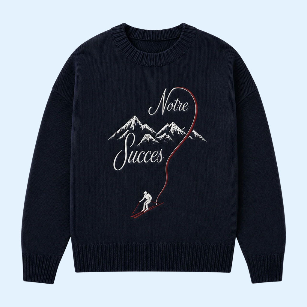 Notre Succes Merch 2026 Alpine Descent Sweater Winter Gift For Skiing Lovers