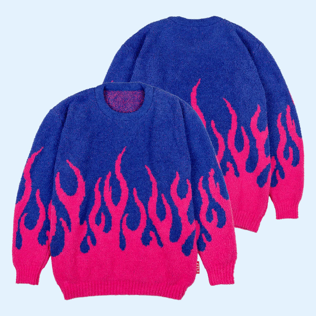XPLR Merch Sam And Colby Sweater Fuzzy Flames Sweater Gifts For Brother 1 - Unicasport XPLR Merch Sam And Colby Sweater Fuzzy Flames Sweater Gifts For Brother