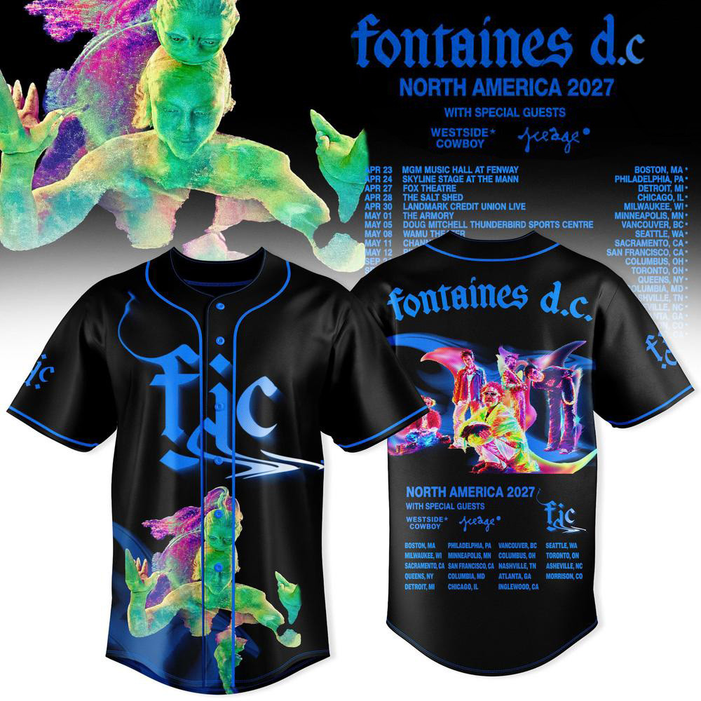 Fontaines DC Merch North America Tour Baseball Jersey Rock Concert Attire Fontaines DC Fan Gift 1 - Unicasport Fontaines DC Merch North America Tour Baseball Jersey Rock Concert Attire Fontaines DC Fan Gift