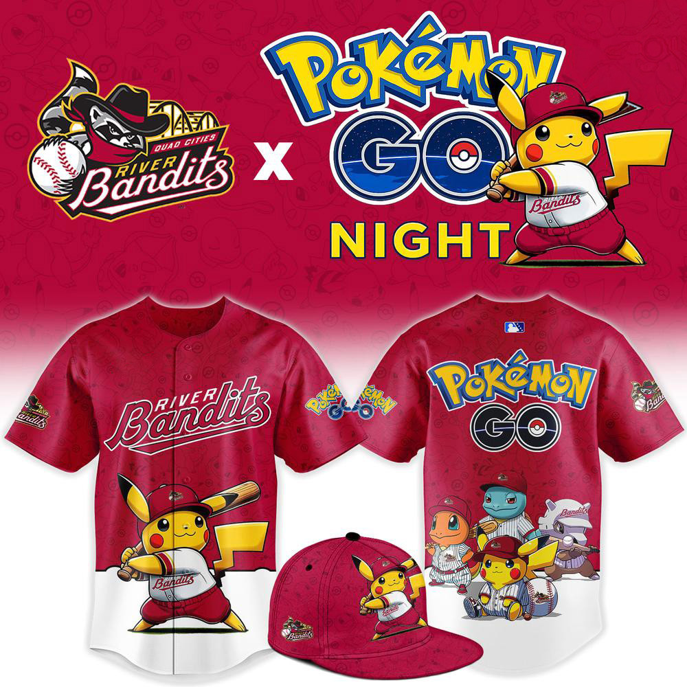 Quad Cities River Bandits x Pokemon GO Merch Night Baseball Jersey Gifts For Baseball Players 1 - Unicasport Quad Cities River Bandits x Pokemon GO Merch Night Baseball Jersey Gifts For Baseball Players
