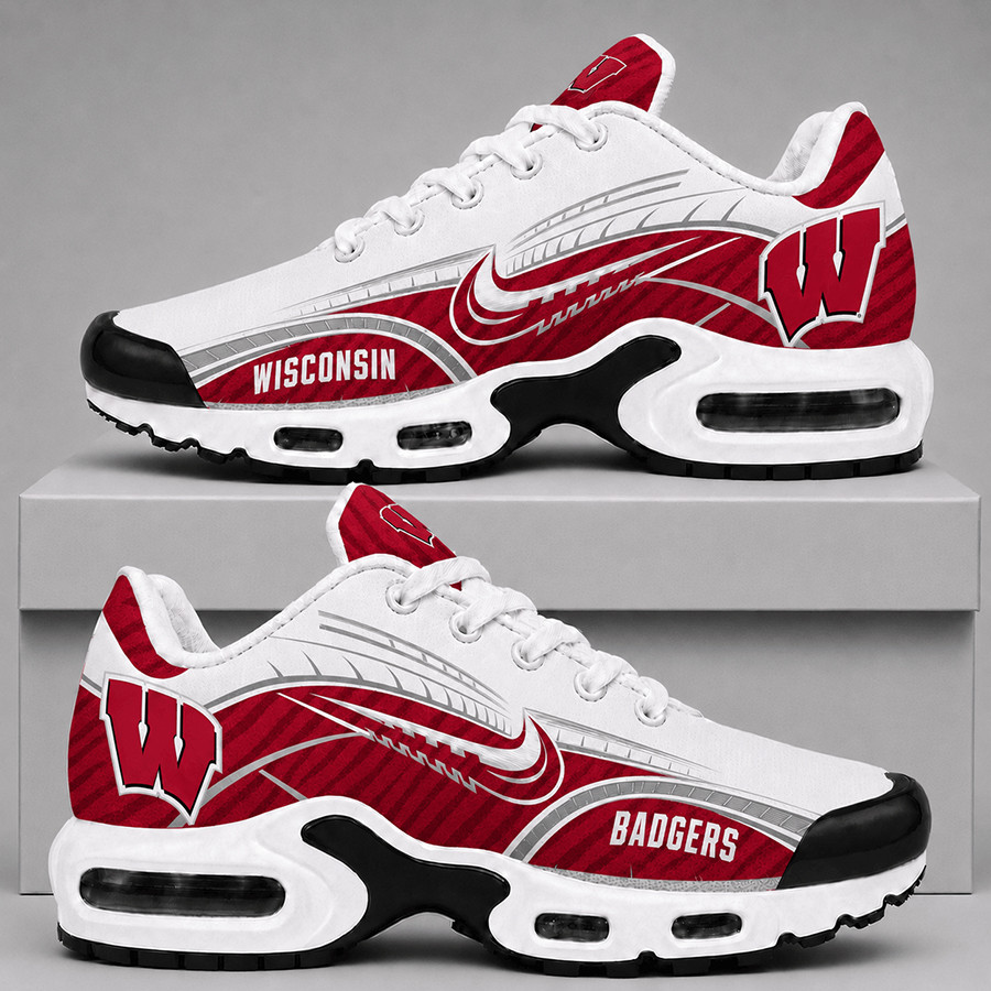 Wisconsin Badgers Sneakers Badgers Football Shoes Sports Lovers Gifts