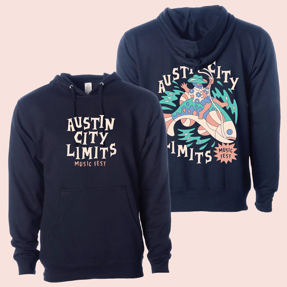 ACL Merch 2026 Austin City Limits Music Fest Bucking Bass Hoodie Men's Gift