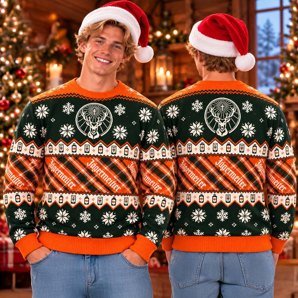Jagermeister UK Christmas Jumper Holiday Ugly Sweater Christmas Merch Gifts For Brother