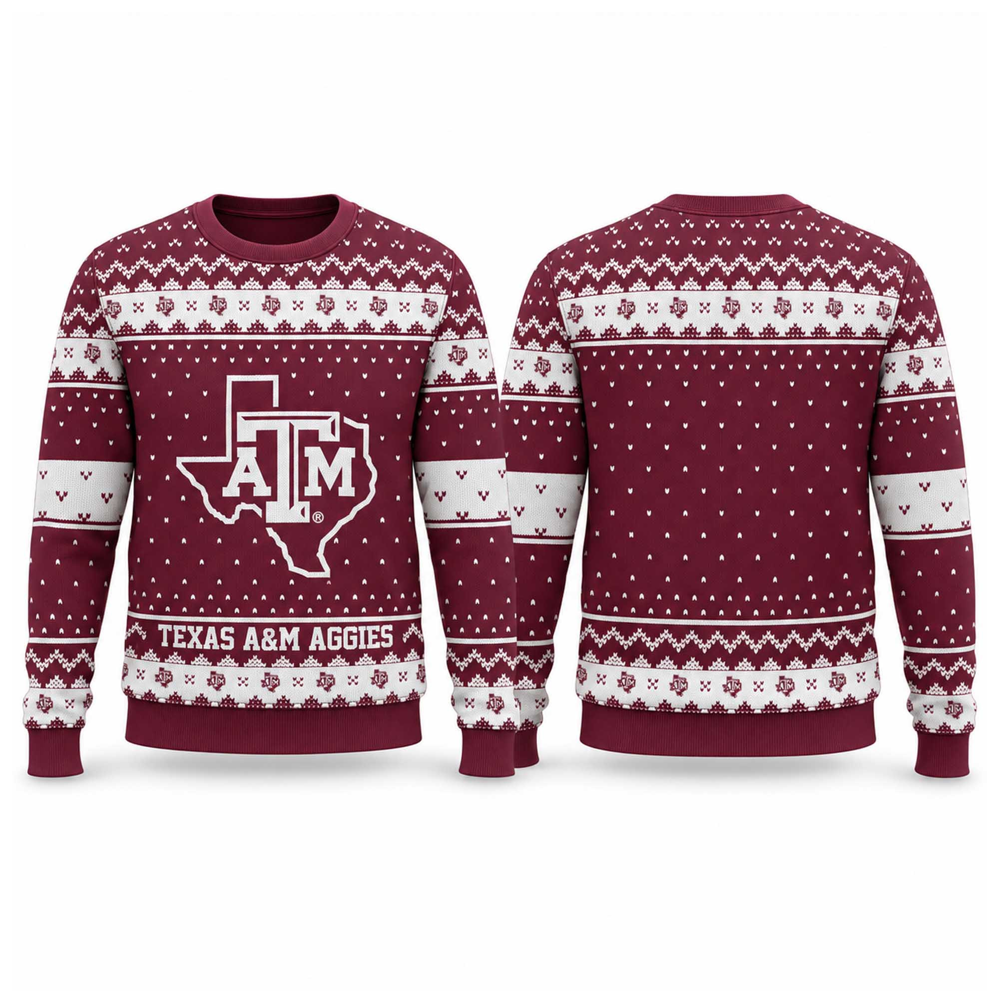 Texas A M Aggies Ugly Christmas Sweater Texas A M Aggies Merch Xmas Gift For Fans 1 - Unicasport Texas A M Aggies Ugly Christmas Sweater Texas A M Aggies Merch Xmas Gift For Fans