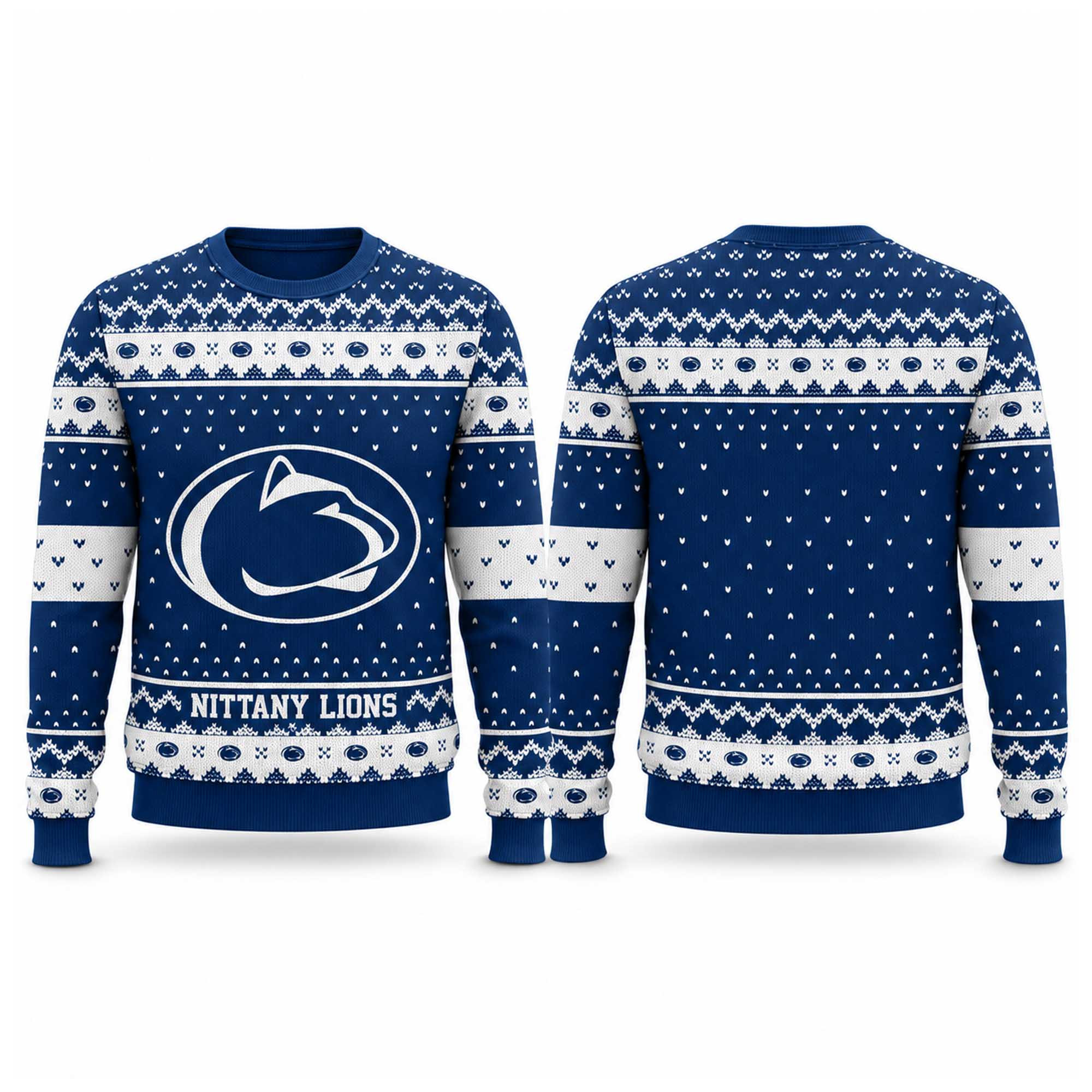 Nittany Lions 2026 Football Ugly Christmas Sweater Nittany Lions Clothing Gifts For Football Fans 1 - Unicasport Nittany Lions 2026 Football Ugly Christmas Sweater Nittany Lions Clothing Gifts For Football Fans