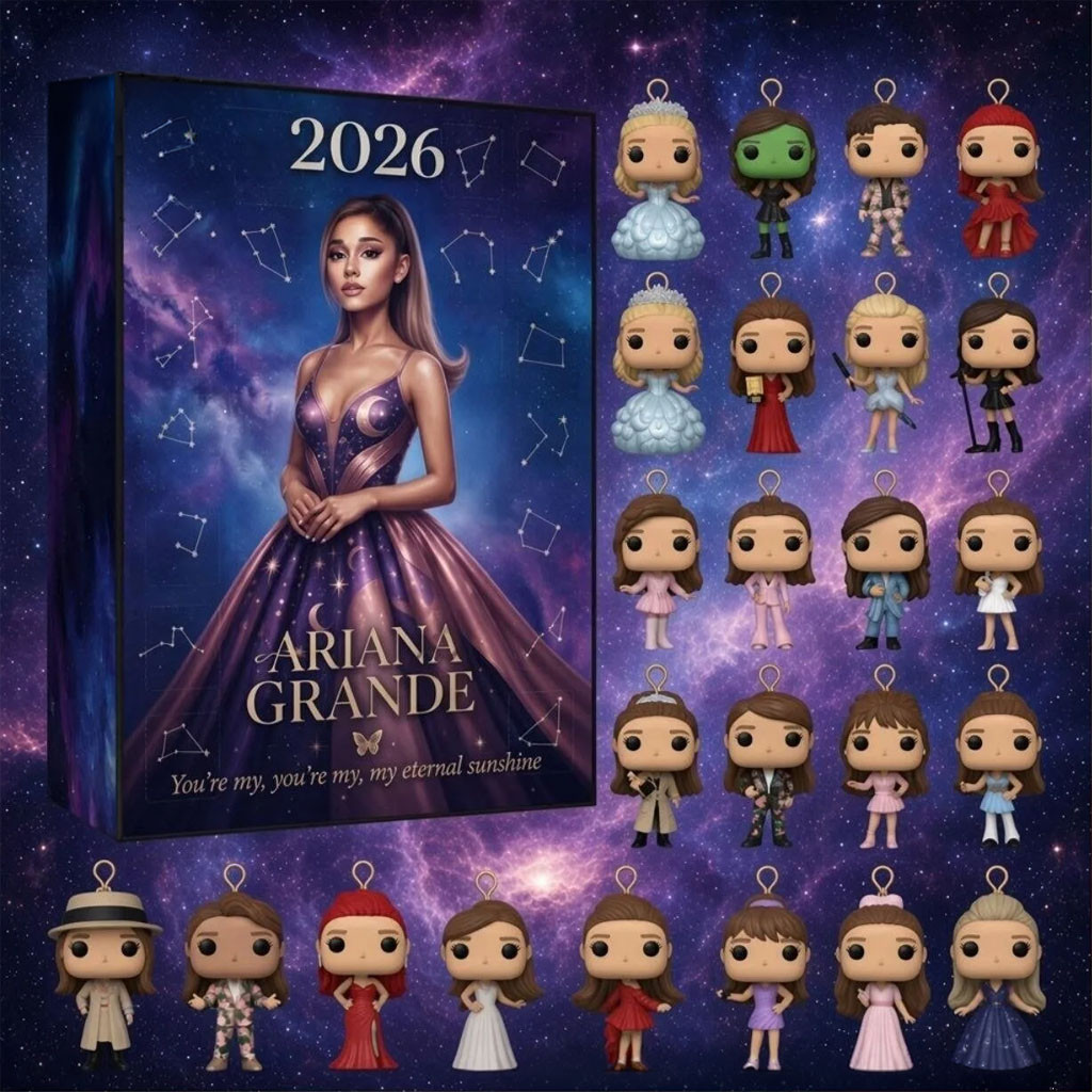 Ariana Grande Advent Calendar 2026 24 Days Christmas Tree Ornaments Ariana Grande Merch