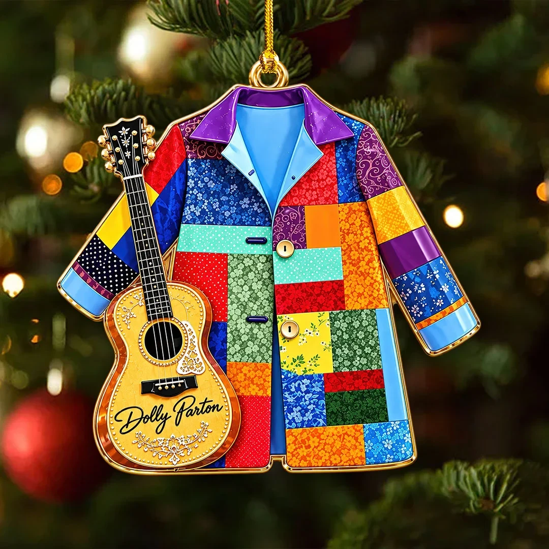 Dolly Parton Coat of Many Colors Christmas Ornaments Dolly Parton Merch Gifts For Music Fans'