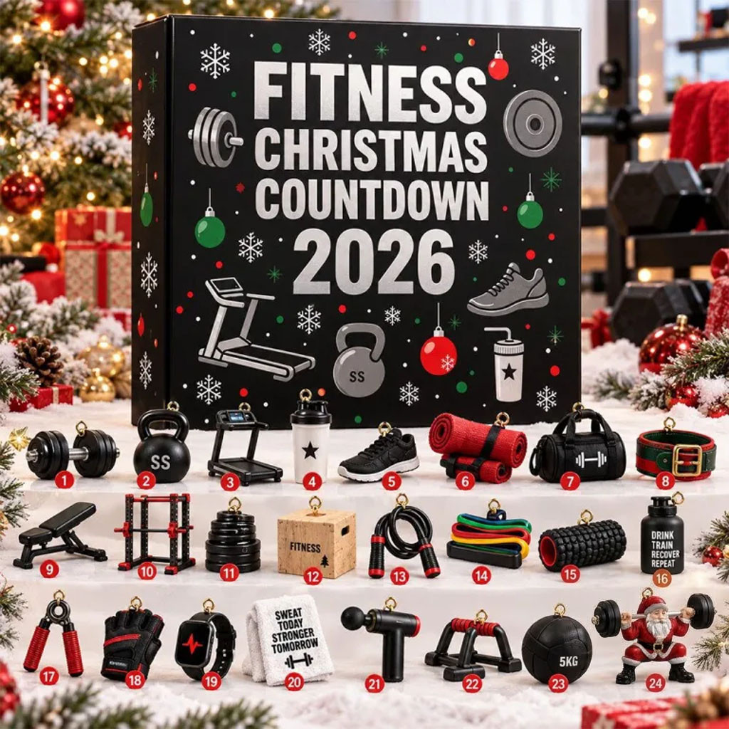 Fitness Christmas Countdown Advent Calendar 2026 Christmas Tree Ornaments Gift For Gymers