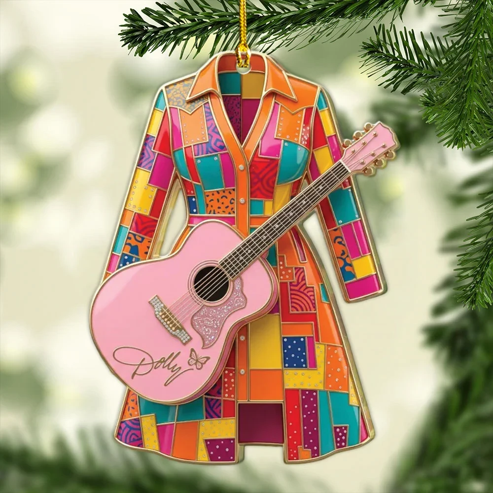 Dolly Parton Coat of Many Colors Christmas Ornaments Dolly Parton Merch Music Fans Gift Ideas