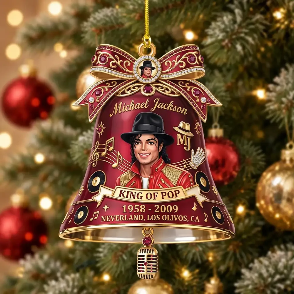 Michael Jackson King Of Pop Christmas Ornaments Michael Jackson Merch Gift For Music Fans