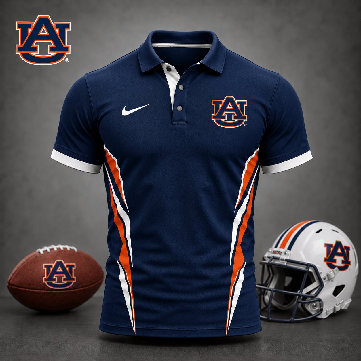 Auburn Tigers NCAA Merch Polo Shirt Auburn Tigers Football Clothes Gifts For Men