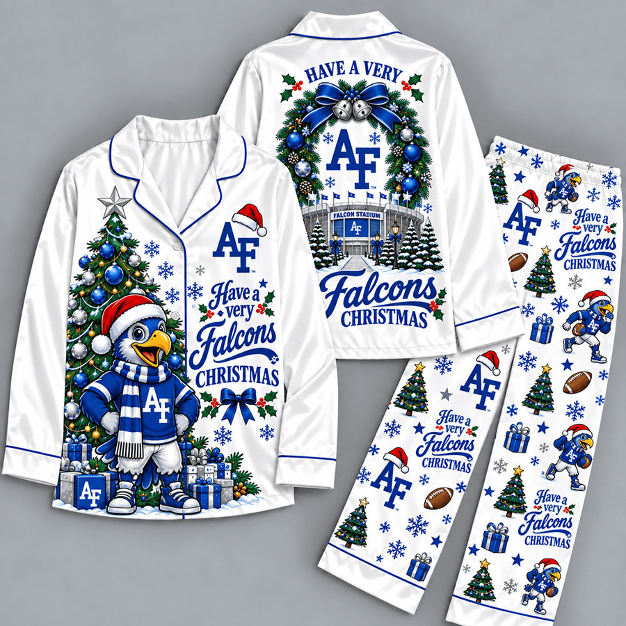 Air Force Falcons Football Mascot Christmas Pajamas Set Falcons NCAA Pride Clothing