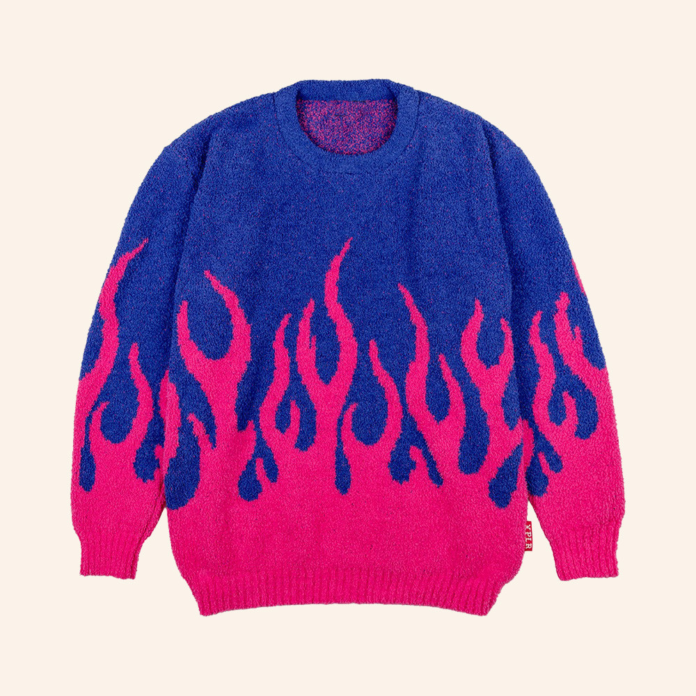 XPLR Merch Fuzzy Flames Sweater XPLR Store Clothing Cool Gifts Ideas For Friends 1 - Unicasport XPLR Merch Fuzzy Flames Sweater XPLR Store Clothing Cool Gifts Ideas For Friends