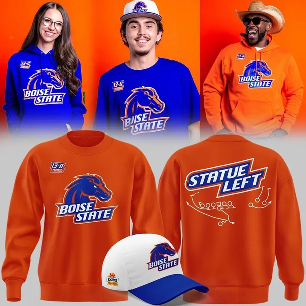 Boise State Broncos Merch Football 20th Anniversary Fiesta Bowl 2026 Orange Sweatshirt Fan Gear 1 - Unicasport Boise State Broncos Merch Football 20th Anniversary Fiesta Bowl 2026 Orange Sweatshirt Fan Gear