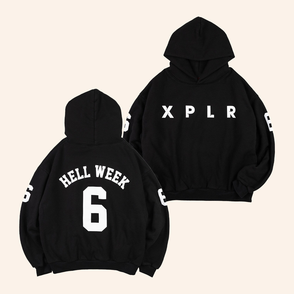 XPLR Merch Hell Week 6 Hoodie Black XPLR Hooded Sweatshirt Presents For Girlfriend 1 - Unicasport XPLR Merch Hell Week 6 Hoodie Black XPLR Hooded Sweatshirt Presents For Girlfriend