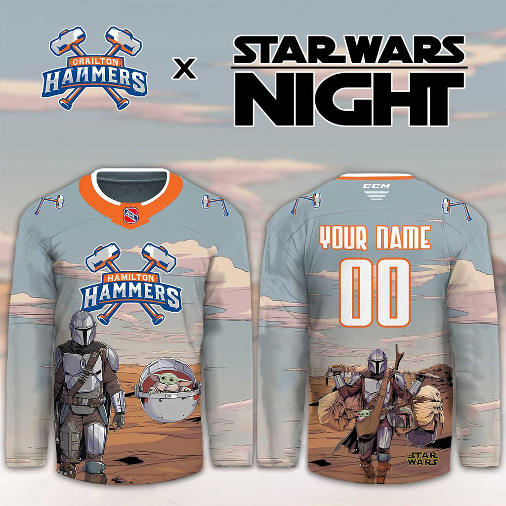 Custom Hamilton Hammers Star Wars 2026 Grogu And Baby Yoda Hockey Jersey Hamilton Hammers Merch 1 - Unicasport Custom Hamilton Hammers Star Wars 2026 Grogu And Baby Yoda Hockey Jersey Hamilton Hammers Merch