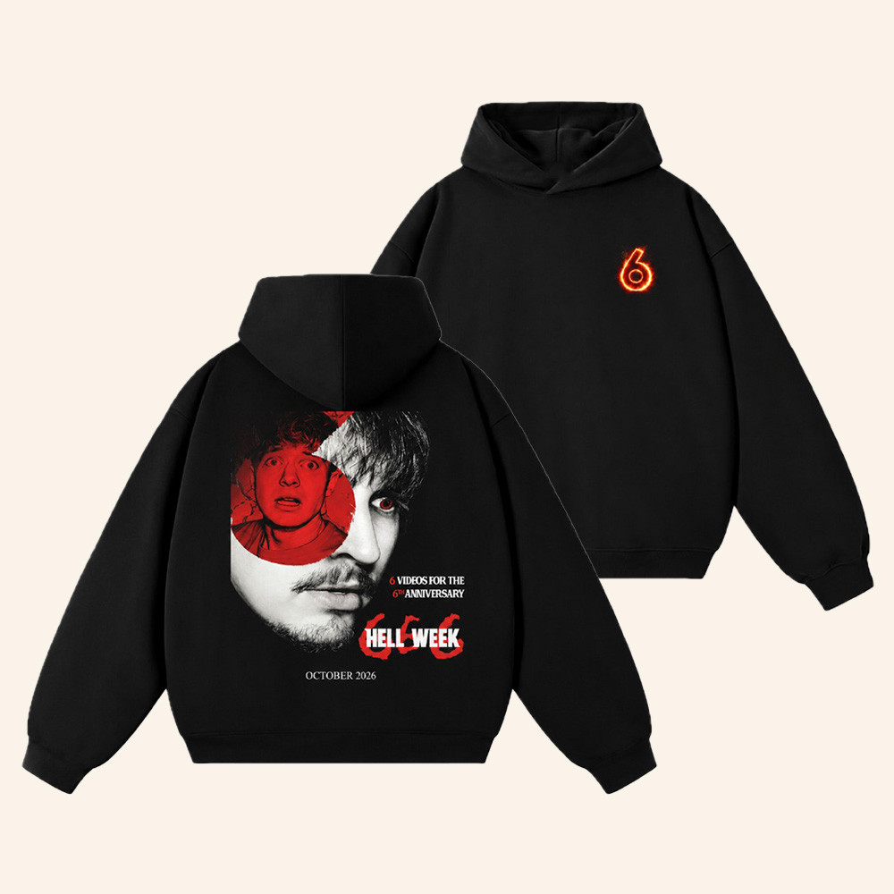 XPLR Merch Poster Hoodie Hell Week 6Th Anniversary Hoodie Sam And Colby Fans Gifts 1 - Unicasport XPLR Merch Poster Hoodie Hell Week 6Th Anniversary Hoodie Sam And Colby Fans Gifts