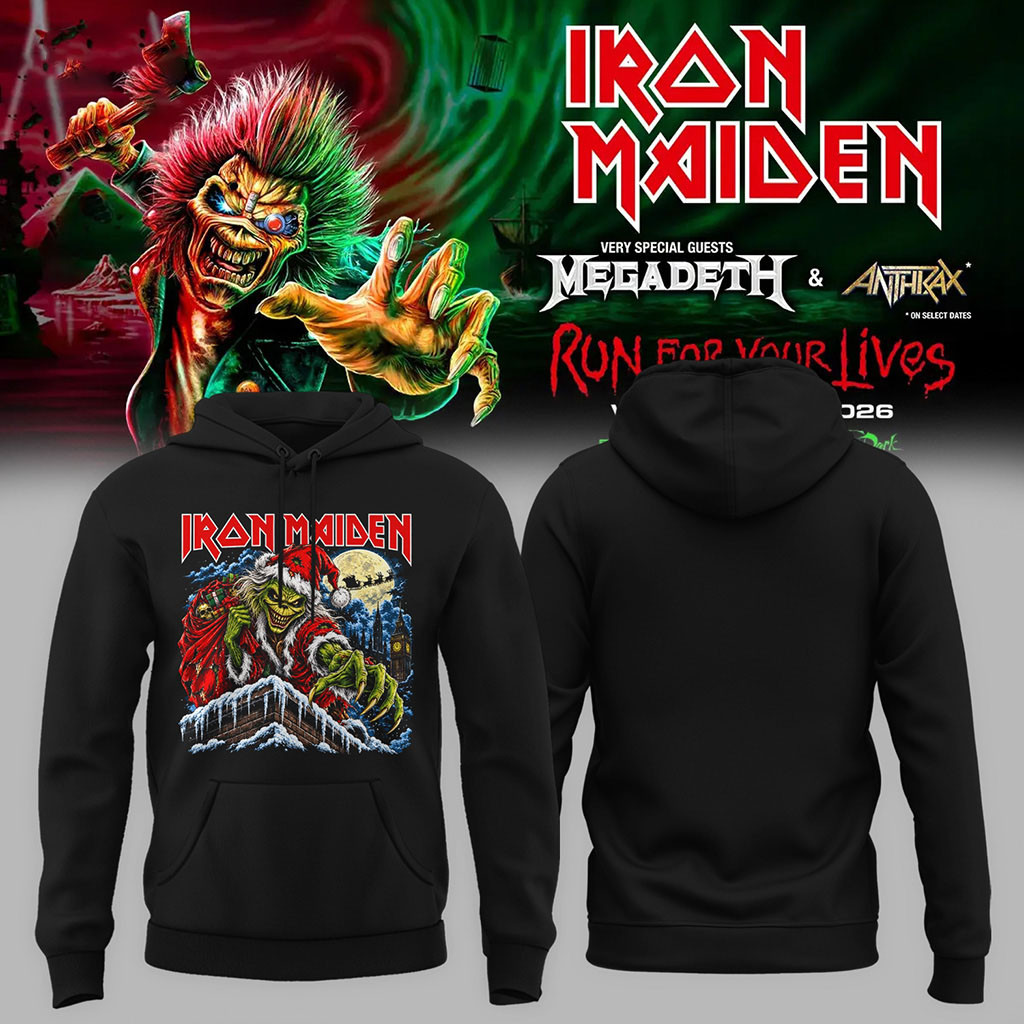 Iron Maiden X Grinch Eddie The Number Of The Beast 2026 Hoodie Iron Maiden Merch Christmas Gift