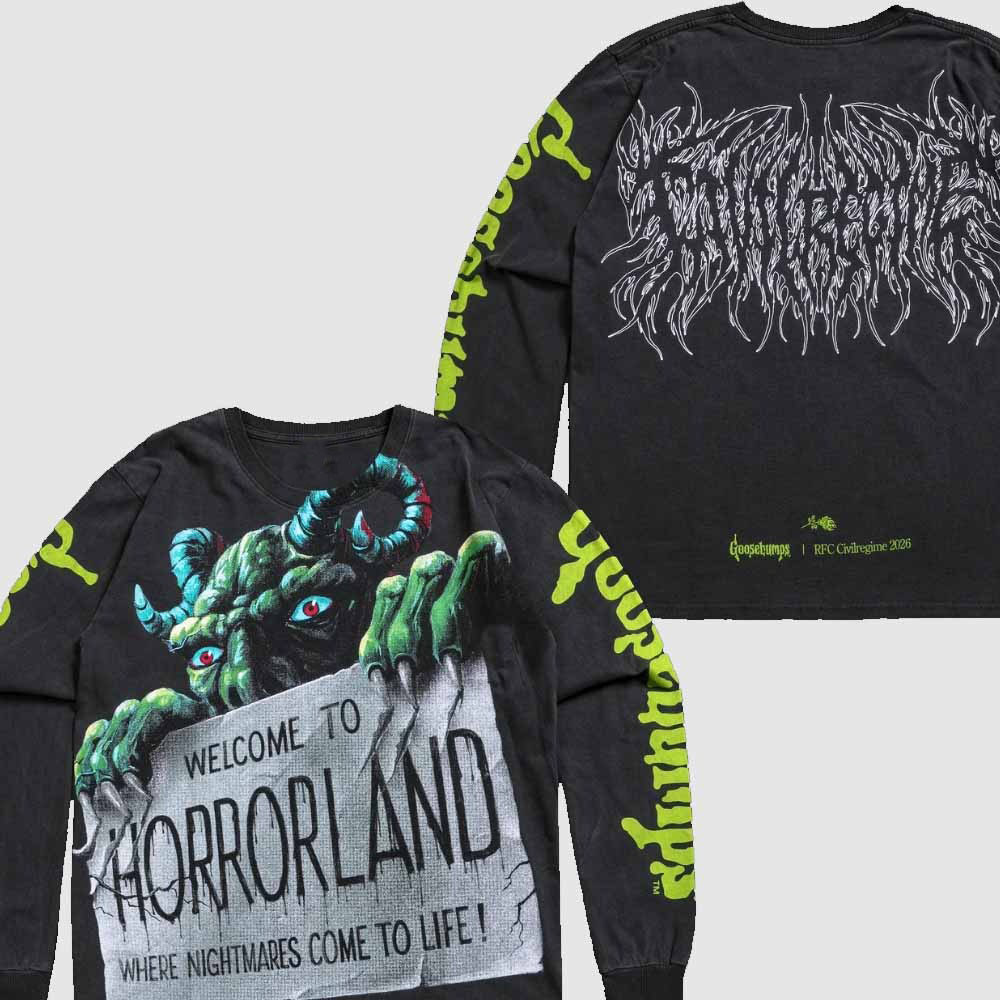 Goosebumps Merch Civil Regime Nightmare Rose Long Sleeve Shirt Best Horror Fans Gear 1 - Unicasport Goosebumps Merch Civil Regime Nightmare Rose Long Sleeve Shirt Best Horror Fans Gear