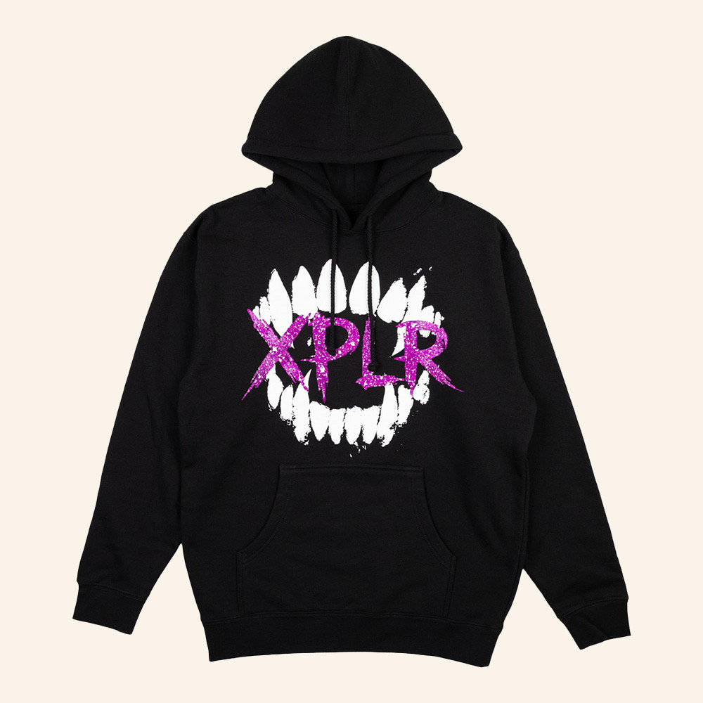 XPLR Merch Glitter Ink Bright Bite Hoodie XPLR Shop Apparel Best Gifts For Her 1 - Unicasport XPLR Merch Glitter Ink Bright Bite Hoodie XPLR Shop Apparel Best Gifts For Her