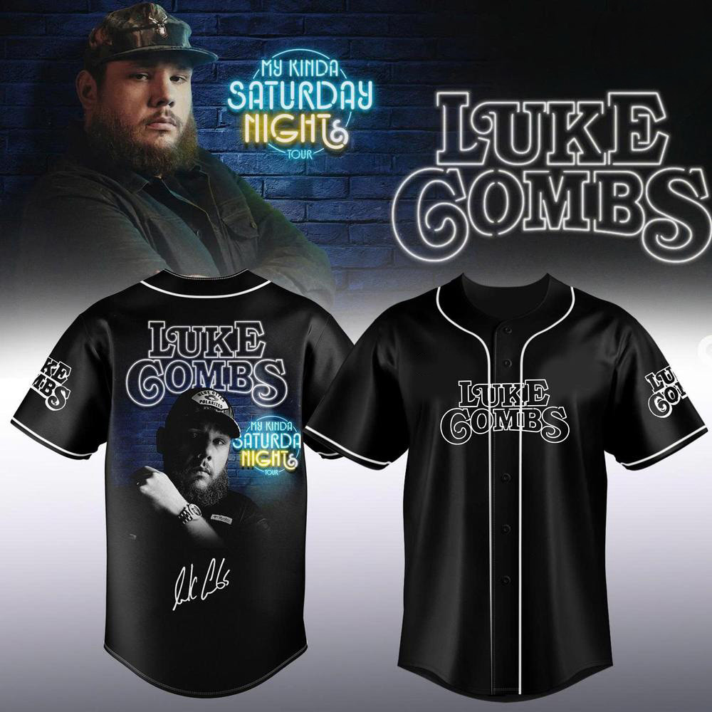 Luke Combs Merch My Kinda Saturday Night Tour Baseball Jersey Luke Combs Concert Outfits 1 - Unicasport Luke Combs Merch My Kinda Saturday Night Tour Baseball Jersey Luke Combs Concert Outfits