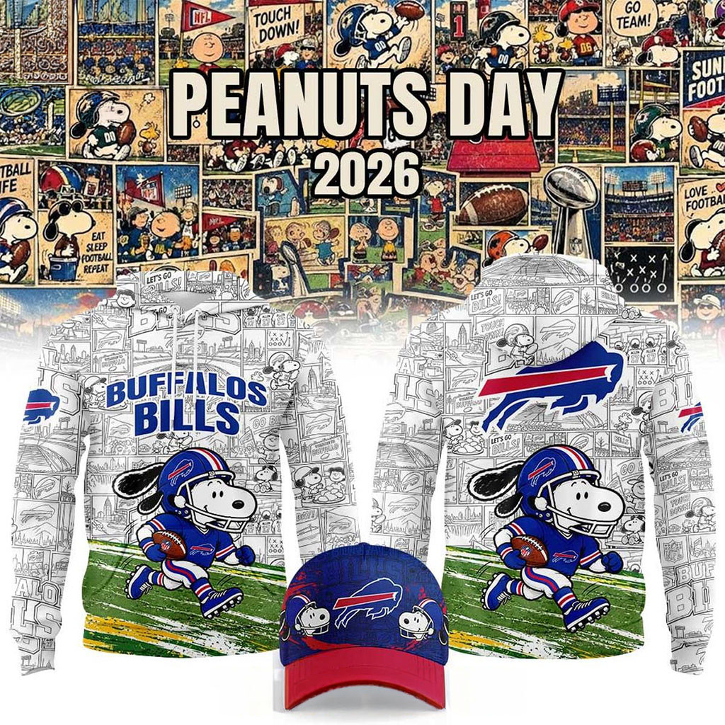 Buffalo Bills 2026 Peanuts Game Day X-mas Game Hoodie Buffalo Bills Merch Fan Gifts