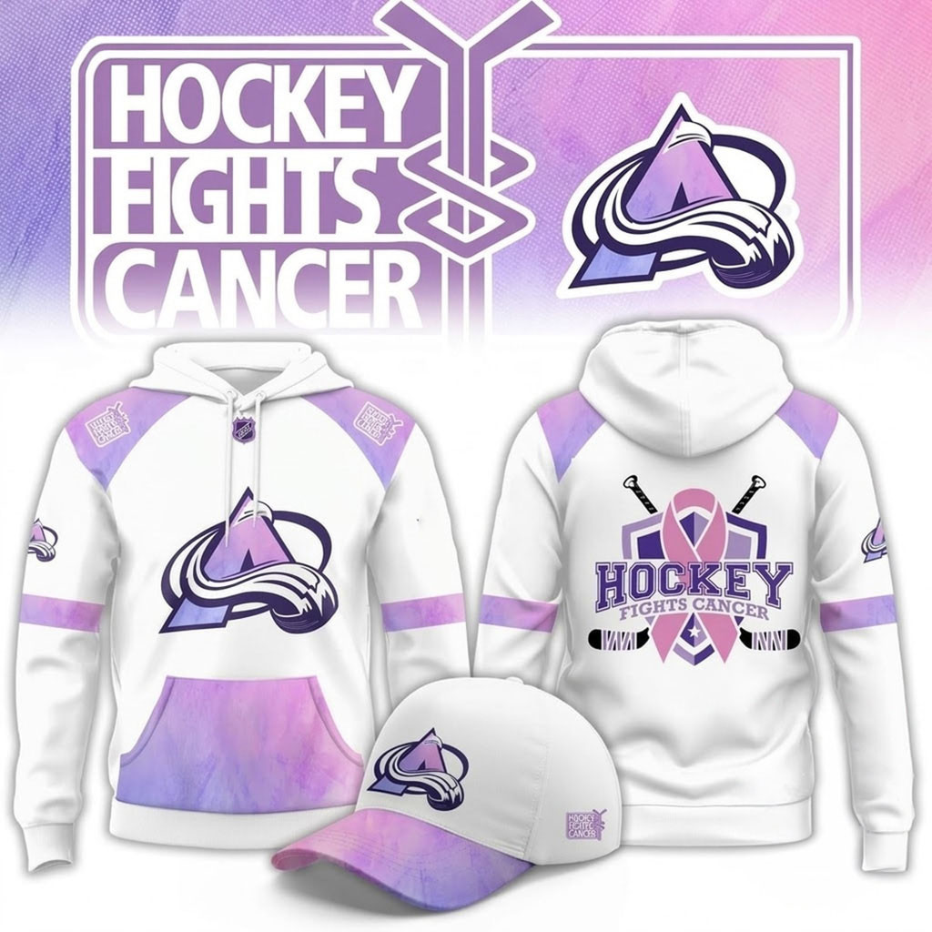 Colorado Avalanche Hockey Fights Cancer 2026 Hoodie Colorado Avalanche Merch Gift For Fans 1 - Unicasport Colorado Avalanche Hockey Fights Cancer 2026 Hoodie Colorado Avalanche Merch Gift For Fans