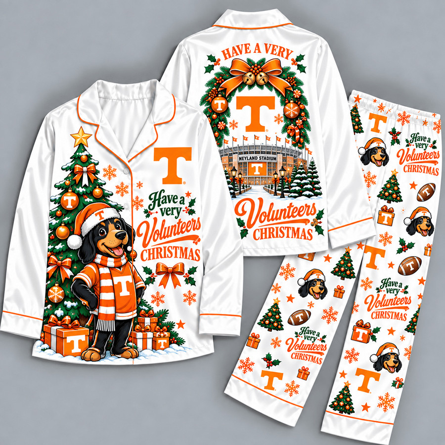 Tennessee Volunteers Football Mascot Christmas Pajamas Set Volunteers Pride Wear Gift